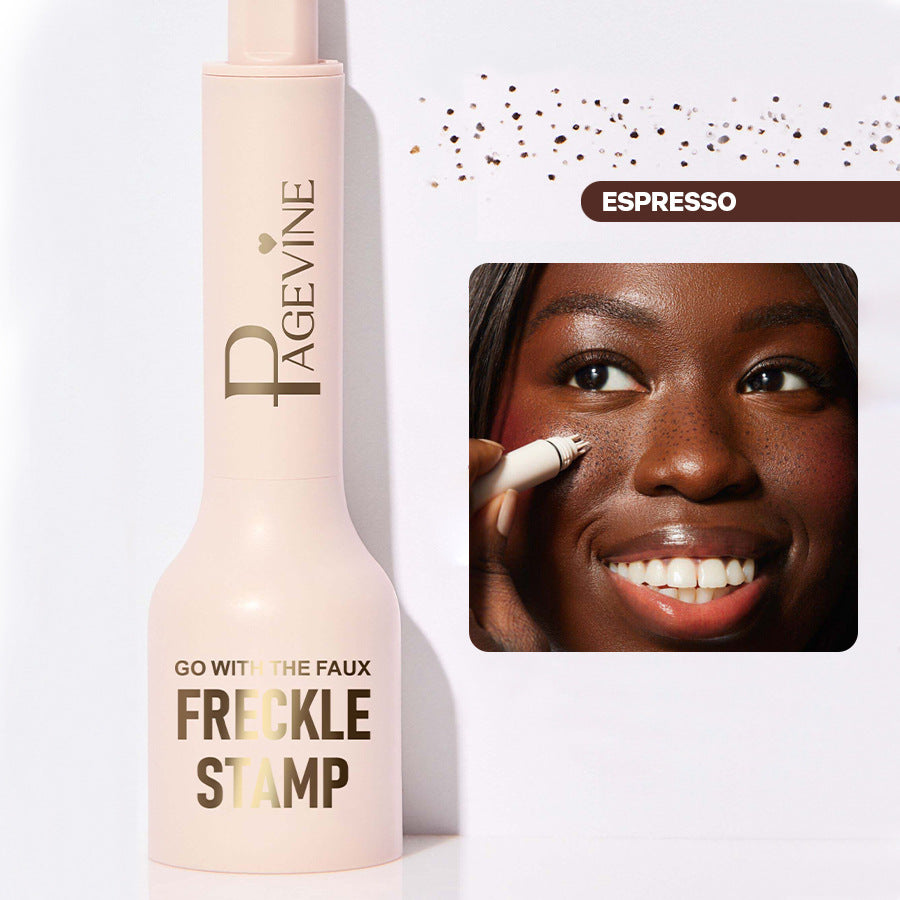 Before and after using Faux Freckle 5-Tip Stamp Pen